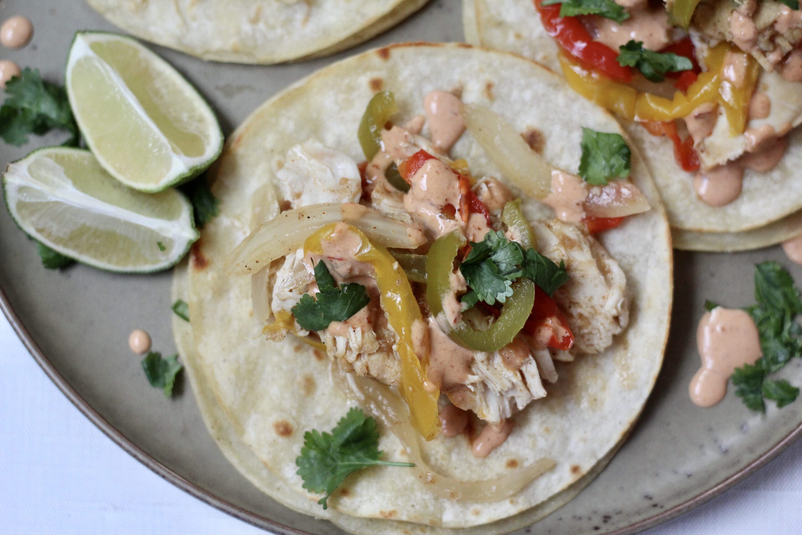 Crockpot chicken fajitas