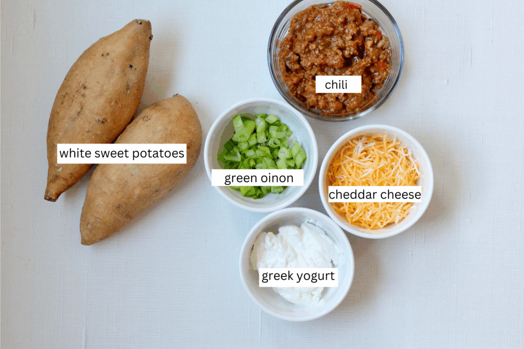 Ingredients for Baked Potato with Chili
