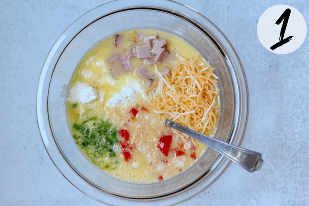 Put all ingredients in a large bowl