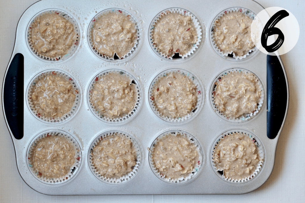 Scoop mix into muffin pans and bake