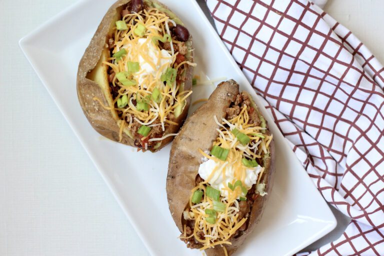 Hi Protein Chili Baked Potatoes
