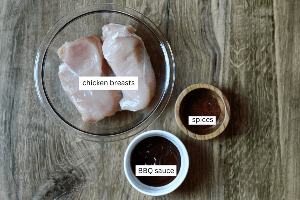 Ingredients for BBQ Pulled Chicken