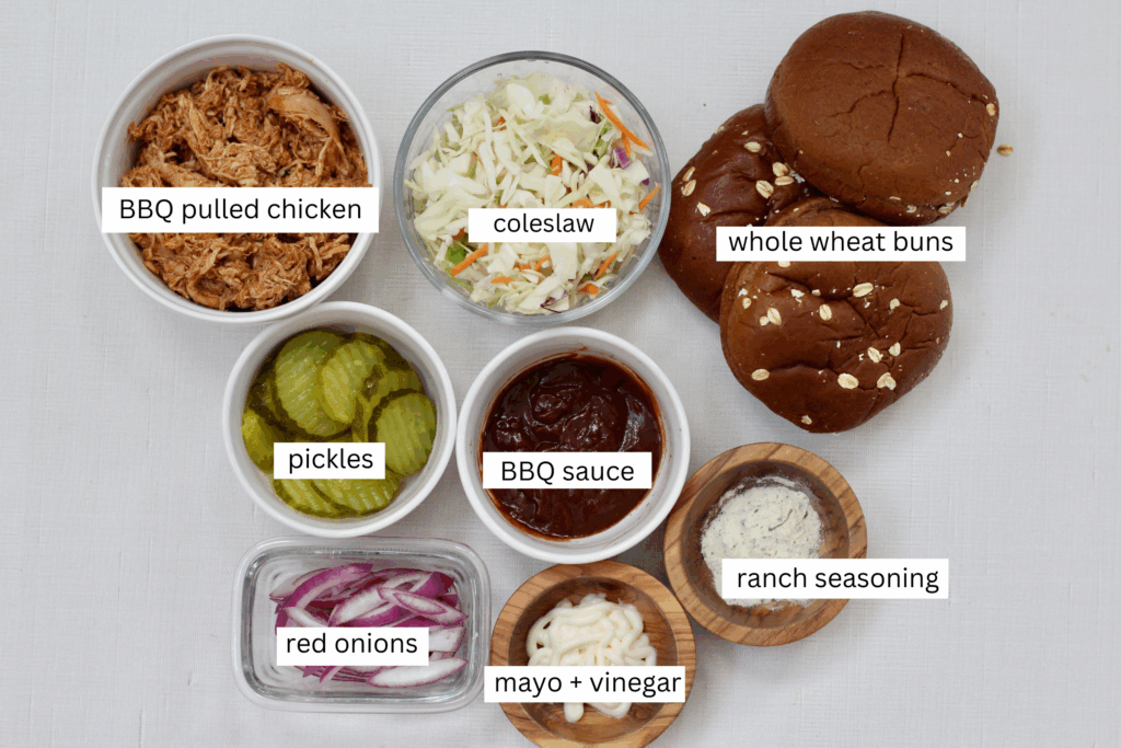 Ingredients for BBQ Chicken Sandwiches