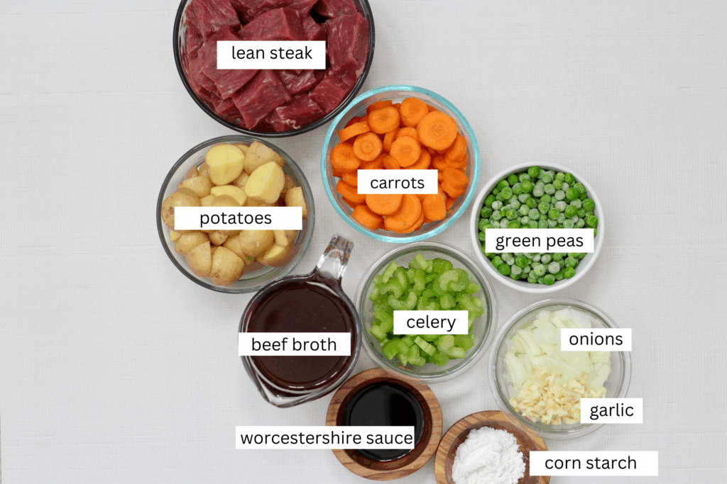 Ingredients for Slow Cooker Beef Stew