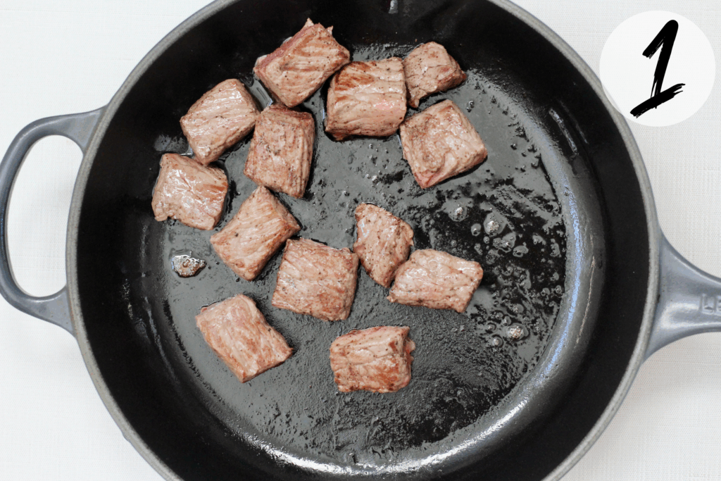 Sear beef
