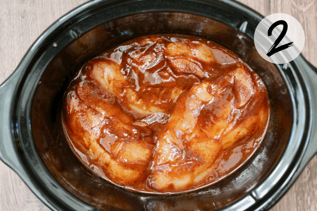 Add BBQ sauce and water