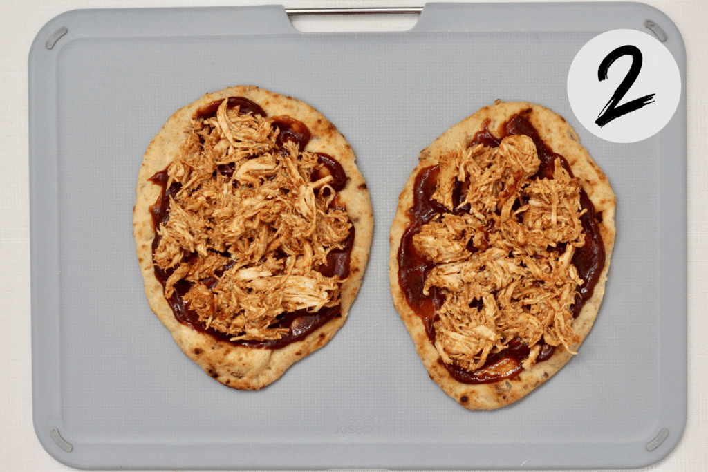 Distribute pulled BBQ Chicken