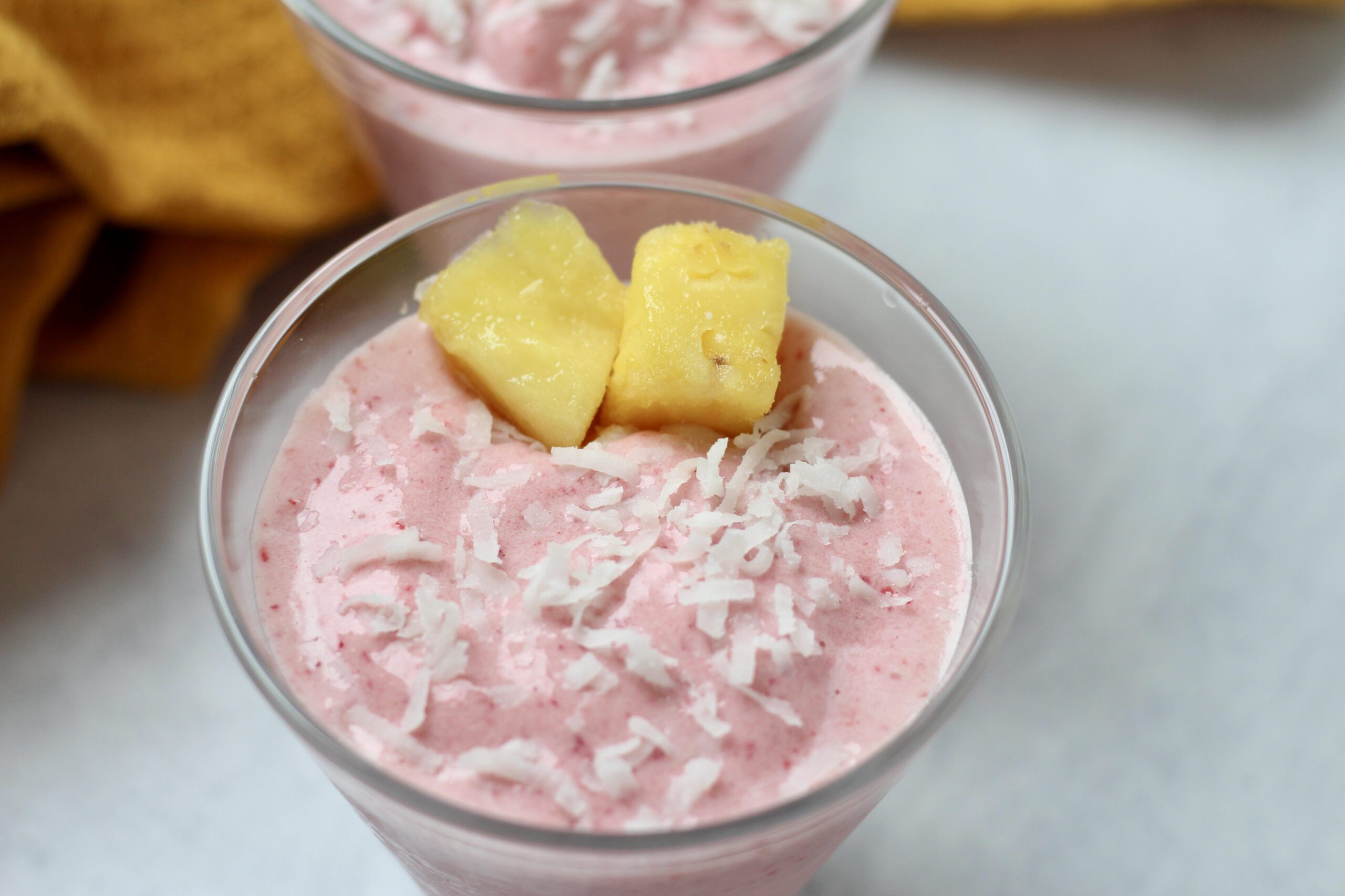 Strawberry Pineapple Smoothie Up Close