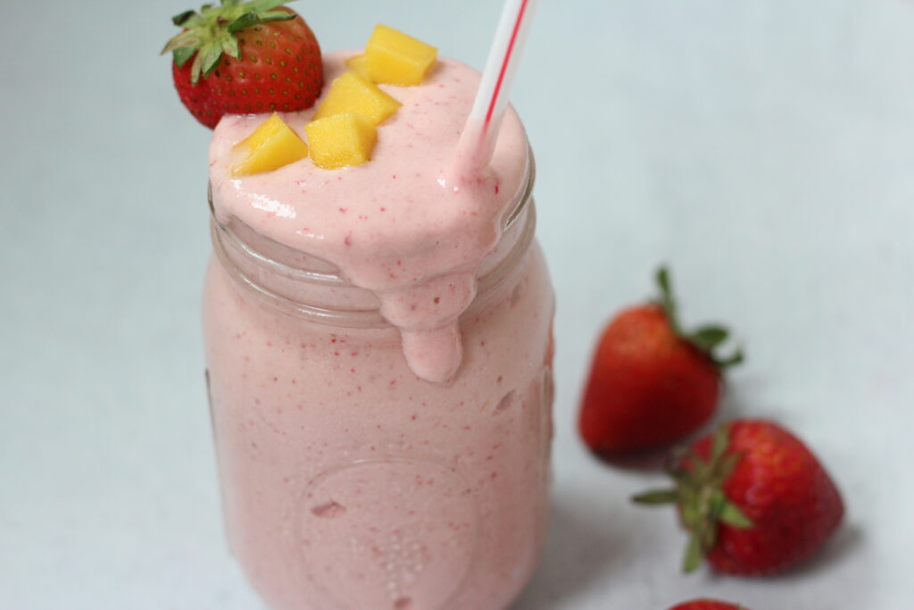 High Protein Strawberry Smoothie