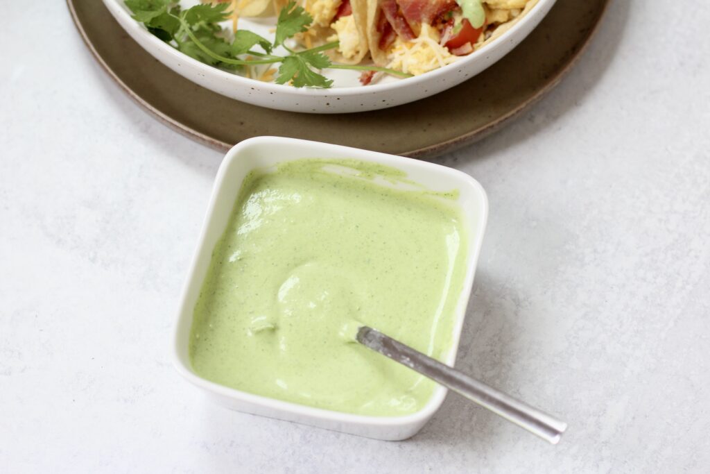 Low Fat Cilantro Lime Crema