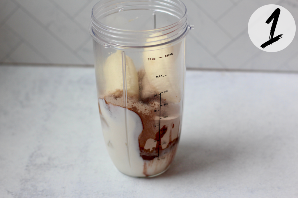 Add all ingredients to a blender