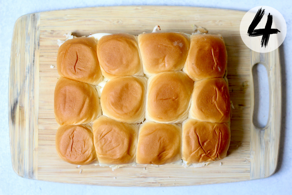 Place slider bun tops on