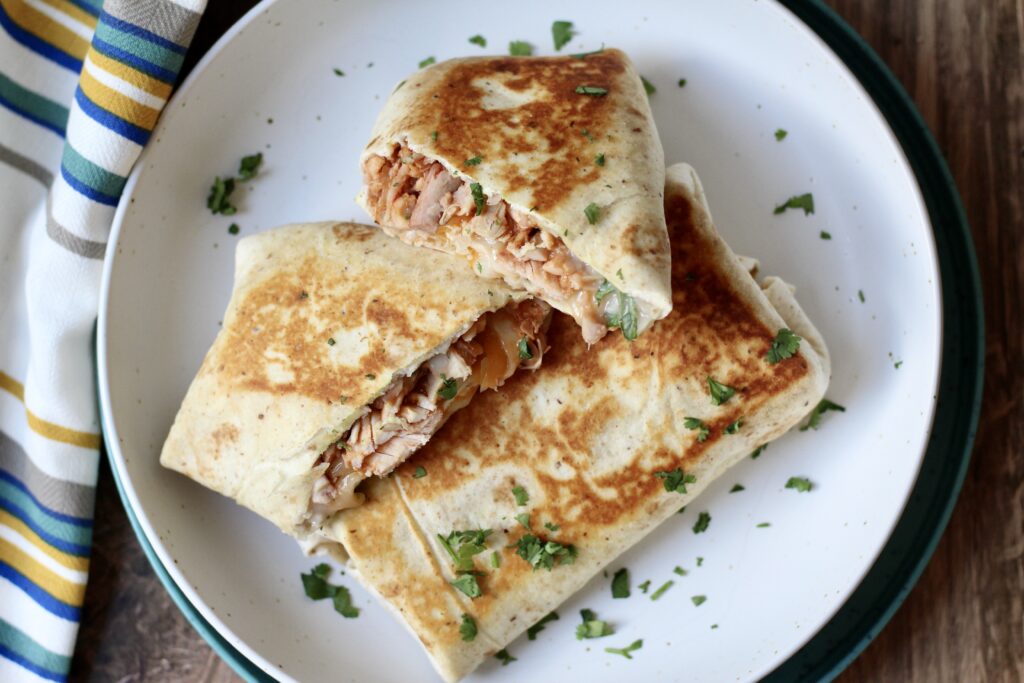 BBQ Chicken Wraps Sliced