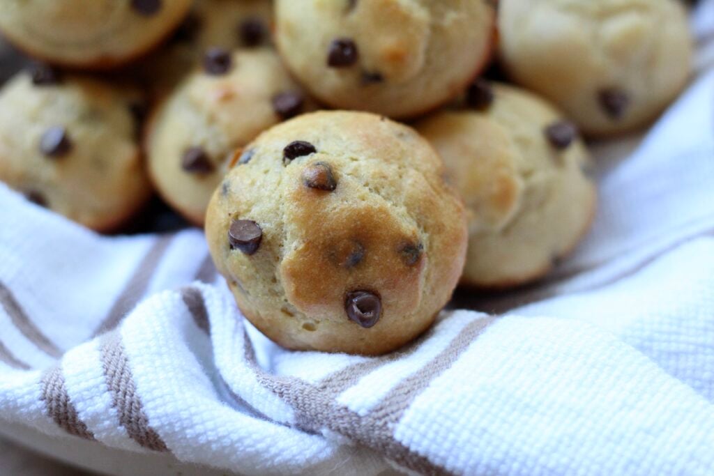 Homemade Kodiak Cakes mini muffins ready for breakfast